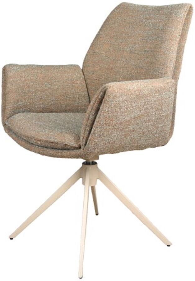 Moods Collection Eetkamerstoel Lisboa poot Moon draaibaar biege be amazing papyrus 07