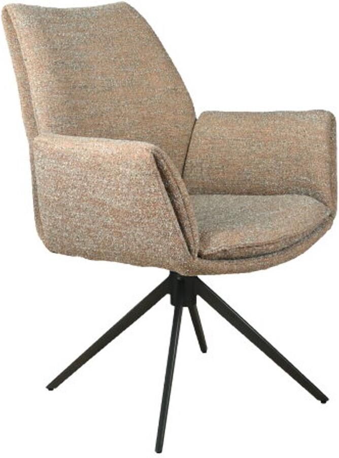 Moods Collection Eetkamerstoel Lisboa poot Moon draaibaar zwart be amazing papyrus 07