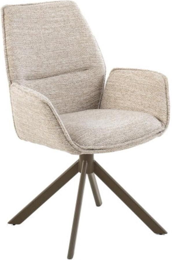 Moods Collection Eetkamerstoel London poot Venus draaibaar Anodic brown Be great cream 11