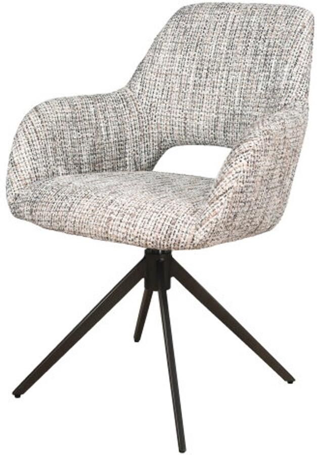 Moods Collection Eetkamerstoel Paris poot Moon draaibaar zwart Be Trendy nature 01