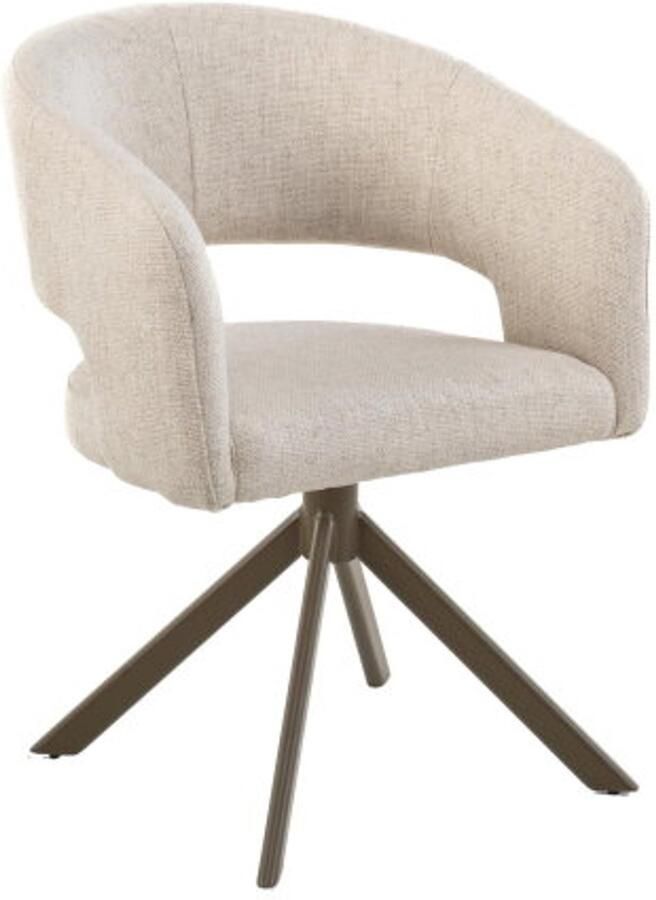 Moods Collection Eetkamerstoel Tokyo poot Venus draaibaar Anodic brown- Tyler cream 11