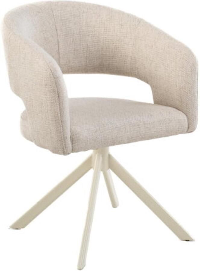 Moods Collection Eetkamerstoel Tokyo poot Venus draaibaar beige Tyler Cream 11