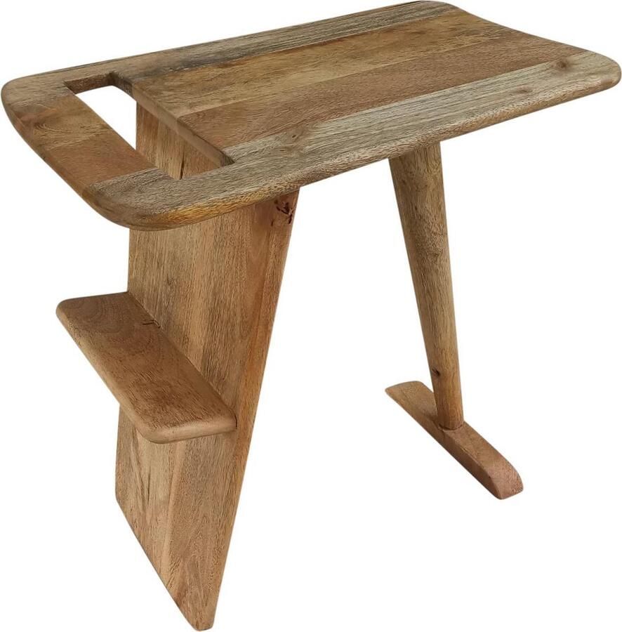 Moods Collection Magazine bijzettafel mangohout 50x35x50 cm