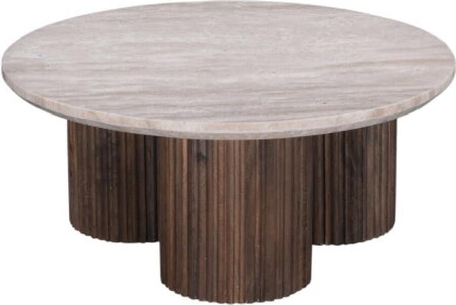 Moods Collection Salontafel Yuki travertin met ronde poten Ø75 cm
