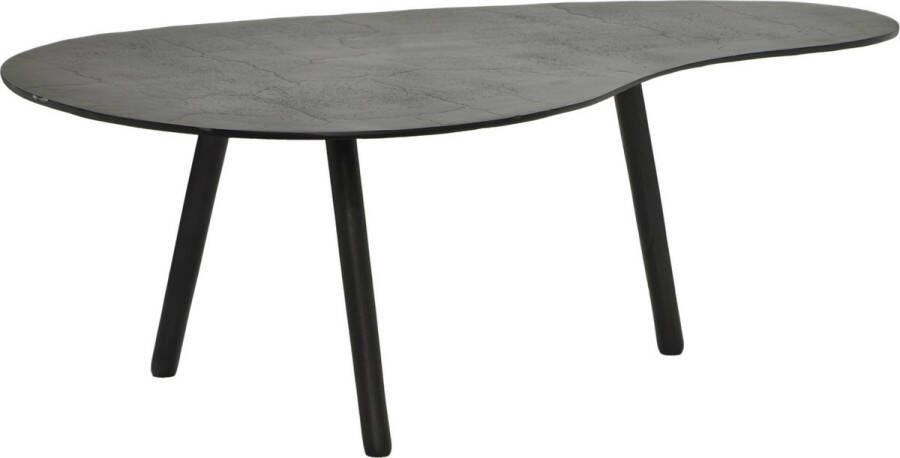 Mister Habitat Organische salontafel small aluminium zwart 90x56x32 cm