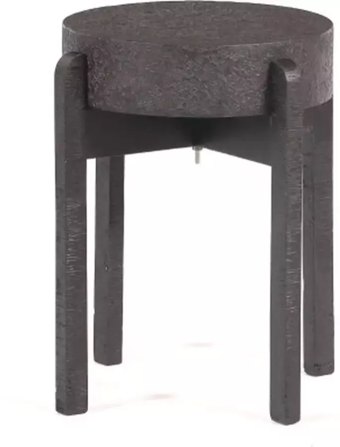 Moods Collection Salontafel small liquid metal en houten poten bruin zwart - Foto 3