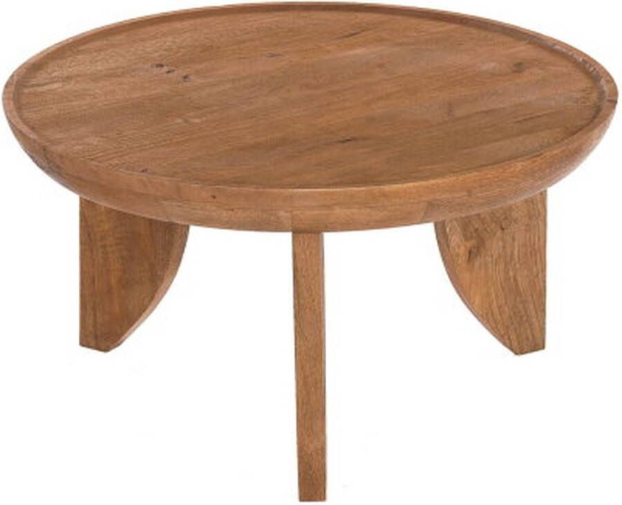 Moods Collection Salontafel Rond Solid Hout 84x46 cm
