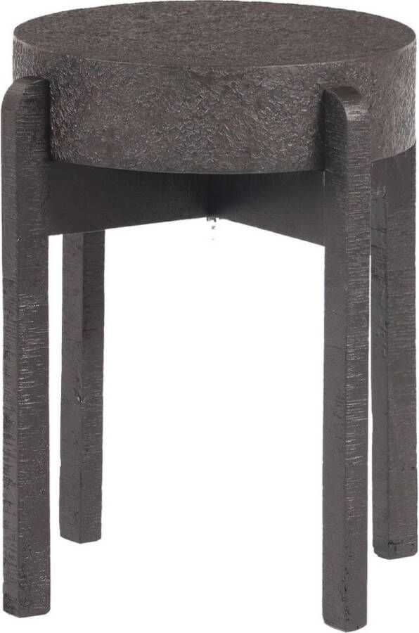 Moods Collection Salontafel small liquid metal en houten poten bruin zwart - Foto 2