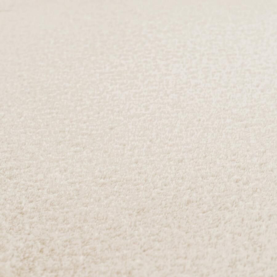 Moonay Home Antislip Vloerkleed Joy Creme 140 x 200 cm Effen Kleur Zacht - Foto 3