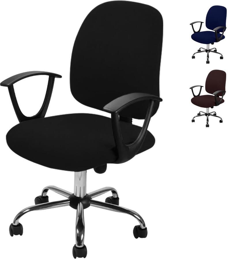 Moorle bureaustoelhoes stretchhoes voor bureaustoel universele stoelhoezen wasbare elastische stoelhoes computerbureaustoelhoes computerstoelhoes elastische stoelhoezen voor bureaustoelen