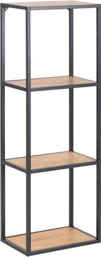 Emob Wandrek Dover 37cm zwart wilde eik Metalen kasten Bruin; Zwart Metaal Metalen kasten Op voorraad - Foto 2