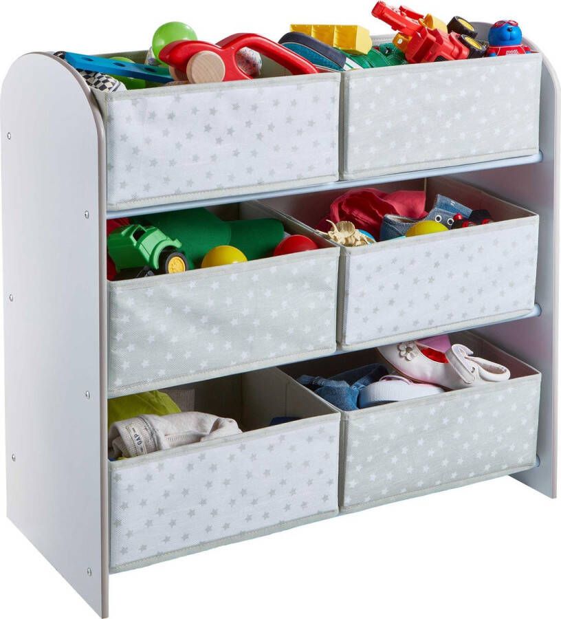 Moose Toys White Kids Bedroom Toy Storage Unit with 6 Bins (471GWH01EM)