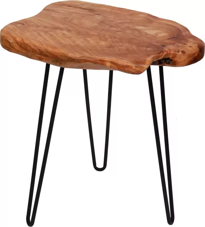 Mooyak Bijzettafel Cederhout IJzer Lichthout