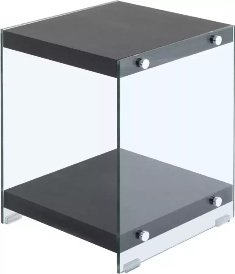 Mooyak Bijzettafel Gehard Glas MDF Zwart 225