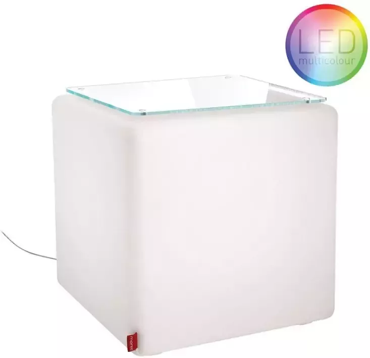 Moree Cube Indoor Bijzettafel Met Multicolor LED L44 X B44 Cm