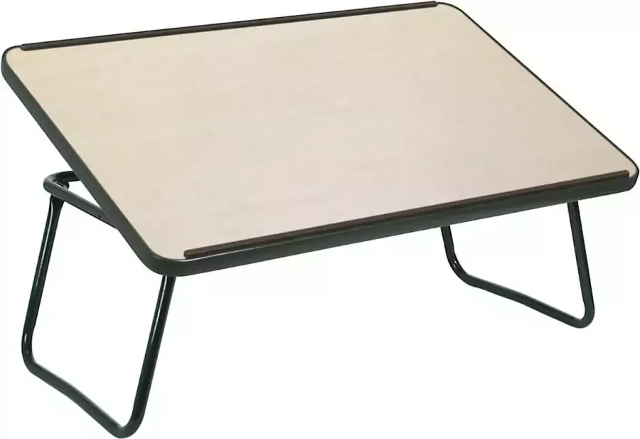 Moretti bedtafel met kantelbaar blad en inklapbaar licht bruin