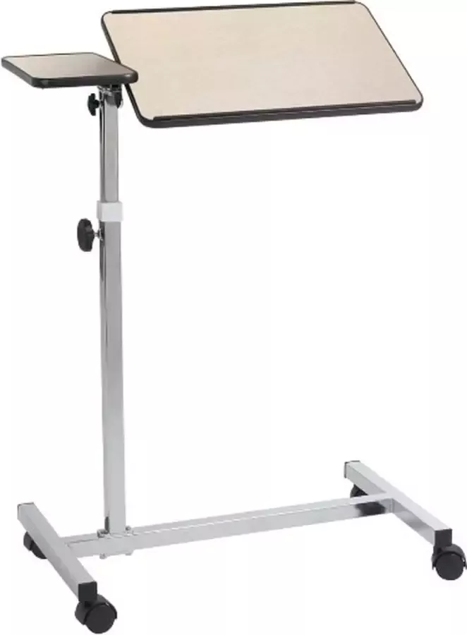 Moretti bedtafel volledig verstelbaar dubbel blad licht bruin