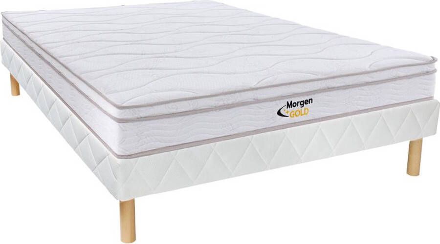 Vente-unique Set bedbodem + matras met veren met 3 zones WOLKENTANZ van MORGENGOLD 140 x 200 cm L 200 cm x H 30 cm x D 140 cm