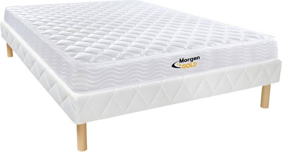 Vente-unique Set bedbodem + matras met veren WOLKENLOS van MORGENGOLD 160 x 200 cm L 200 cm x H 30 cm x D 160 cm