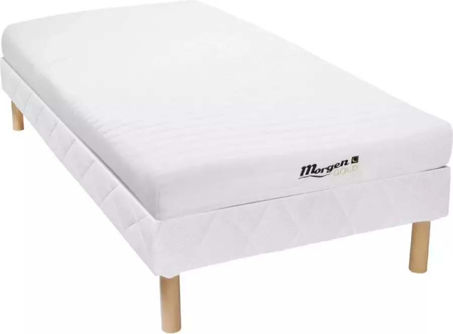 Vente-unique Set bedbodem + schuimmatras met 7 zones 25 kg m3 STELO KIDS dikte 12 cm van MORGENGOLD 90 x 200 cm L 200 cm x H 31 cm x D 90 cm - Foto 2