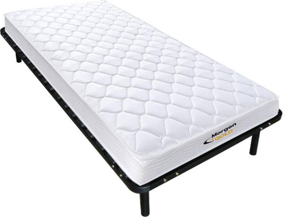 Vente-unique Set lattenbodem en matras met veren WOLKENLOS van MORGENGOLD 90 x 190 cm L 190 cm x H 25 cm x D 90 cm