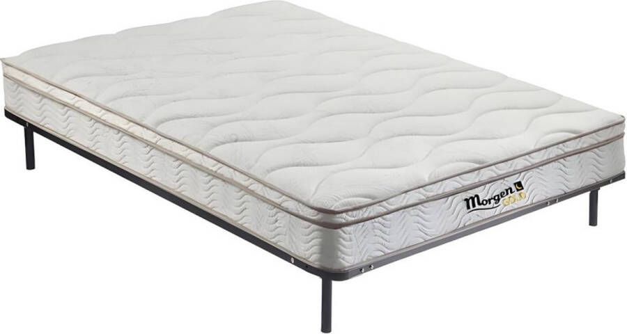 Vente-unique Set lattenbodem en verenmatras met 3 slaapzones en vormgeheugen WOLKENTANZ van MORGENGOLD 140 x 190 cm L 190 cm x H 25 cm x D 140 cm