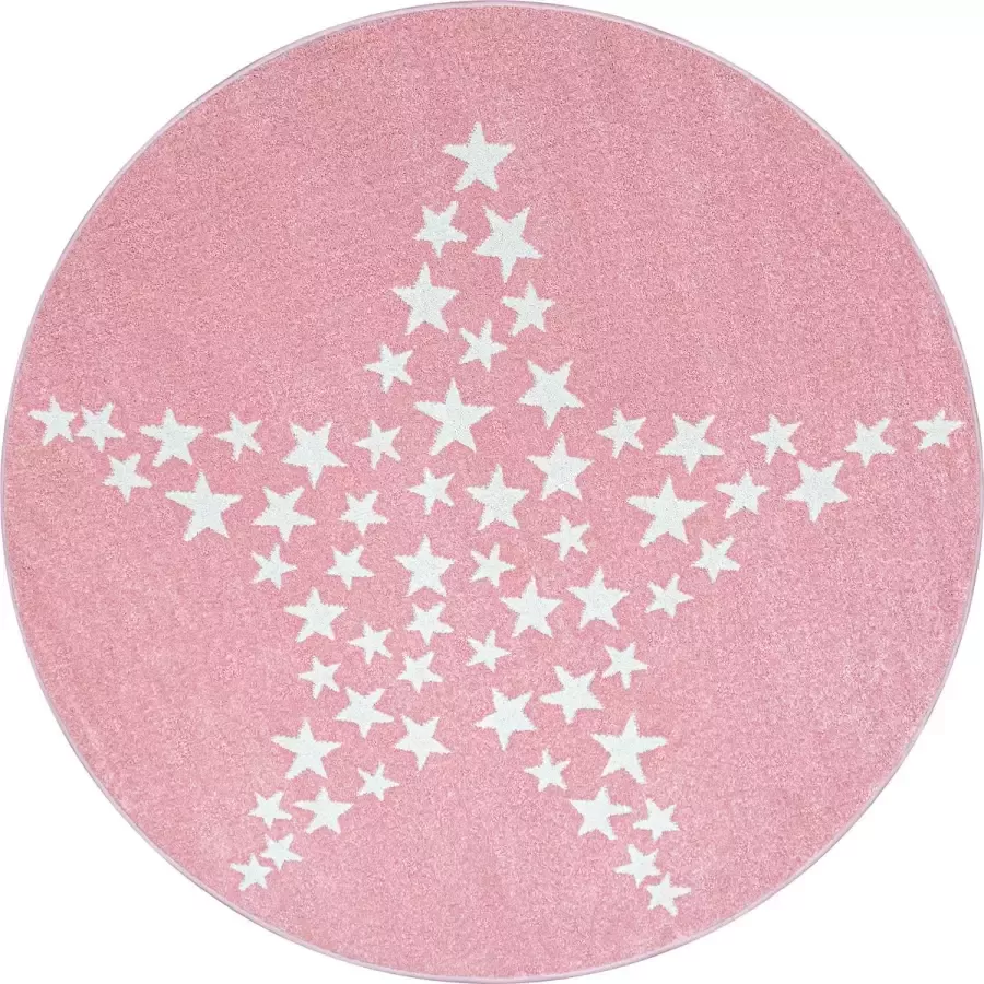 Morhane Bambi vloerkleed 120x120cm roze 0870