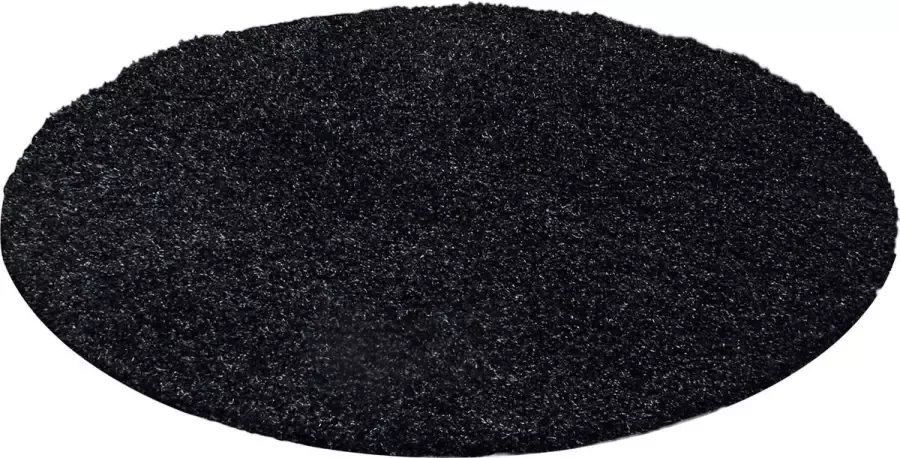 Morhane Dream Shaggy vloerkleed hoogpolig rond Ø 120cm antraciet