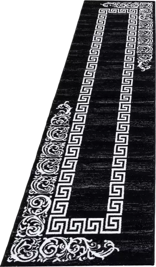 Morhane Miami Henna vloerkleed laagpolig loper 80x300cm zwart