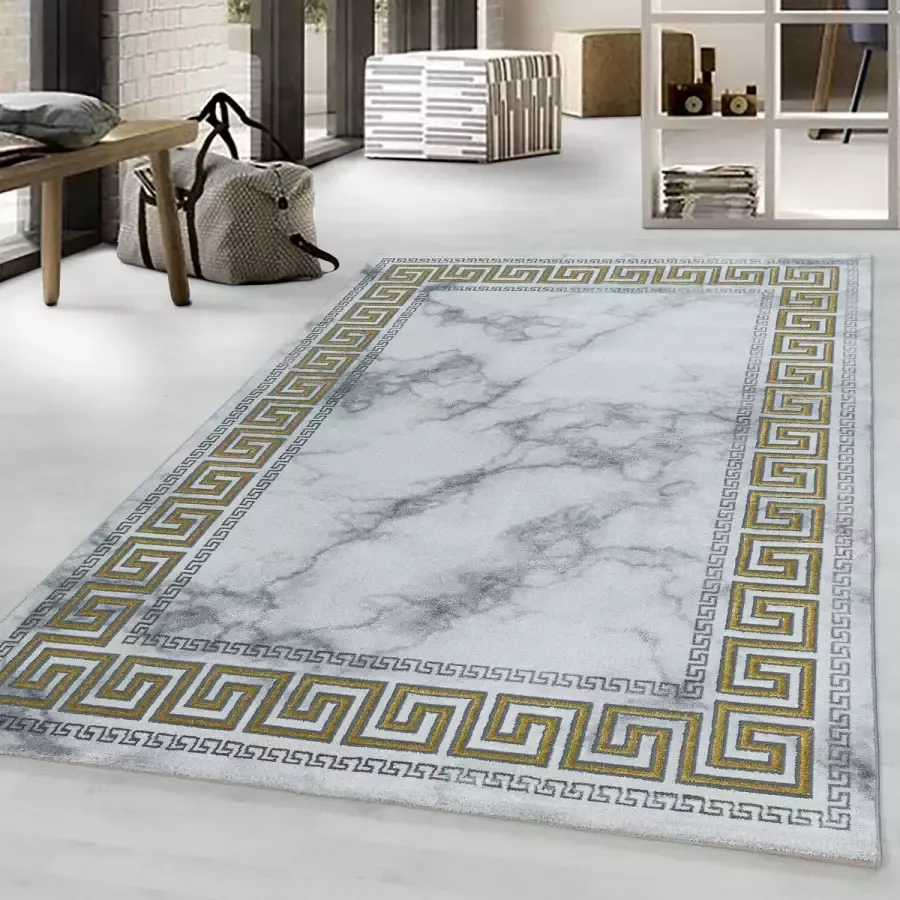 Morhane Naxos Laby vloerkleed laagpolig rechthoek 200x290cm goud