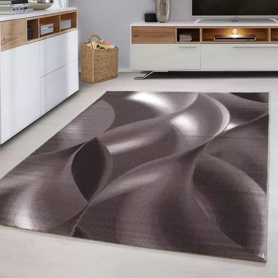Morhane Plus Scala vloerkleed laagpolig rechthoek 120x170cm bruin