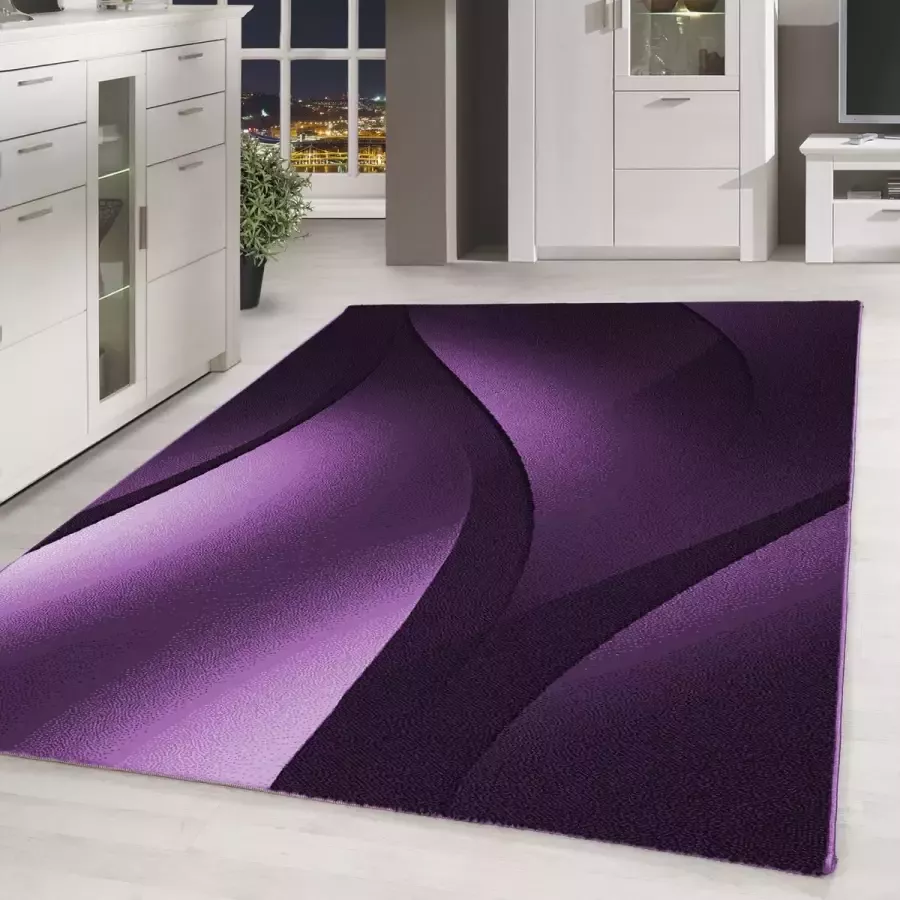 Morhane Plus Shadow vloerkleed laagpolig rechthoek 80x150cm lila