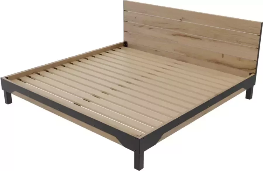 Morningstar Sleeps Morningstar Bedframe Bela Tweepersoons 200 X 200 Cm Inclusief Montage Hout Industrieel Met Lattenbodem