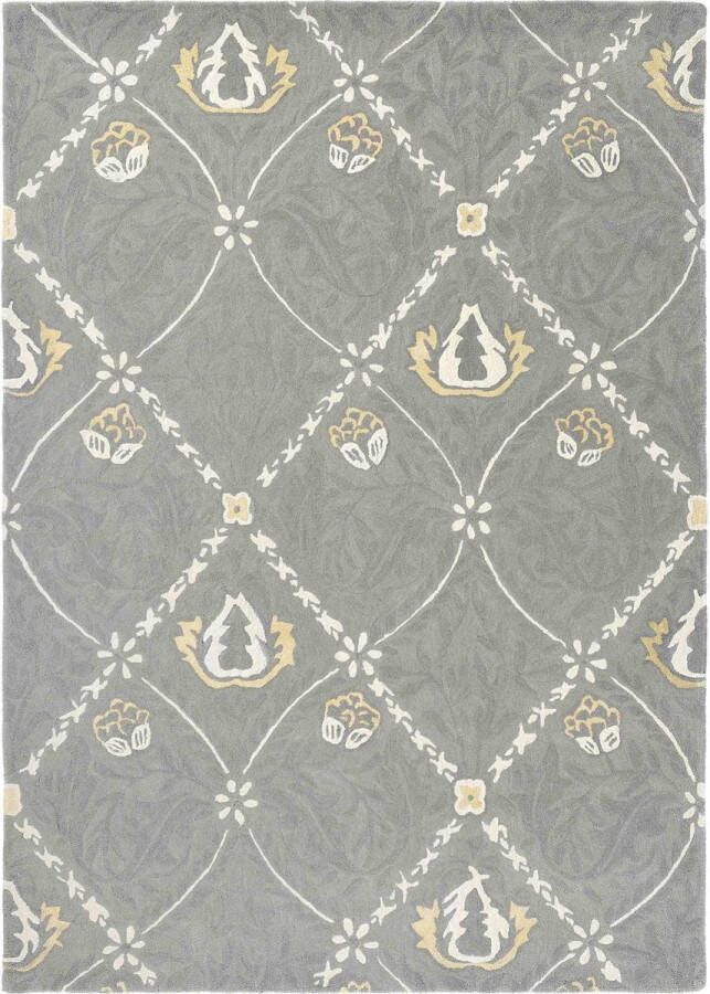 Morris & Co Pure Trellis lightish grey 29104 Vloerkleed 170x240 Rechthoek Laagpolig Tapijt Klassiek Meerkleurig