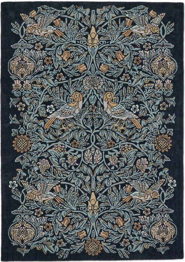 Morris & Co Vloerkleed Bird Webbs Blue 128308 x 280 cm