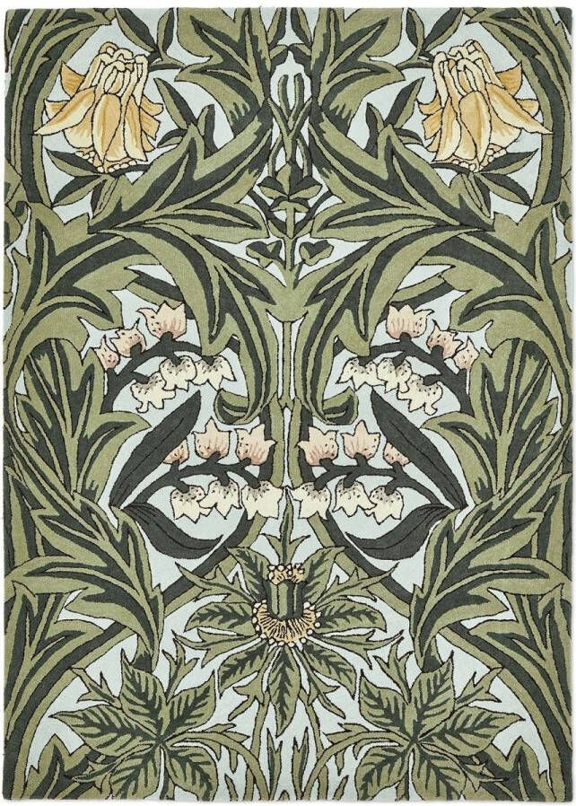 Morris & Co Vloerkleed Bluebell Leafy Arbour Green 127607 x 200 cm