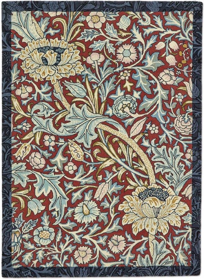 Morris & Co Vloerkleed Trent Madder Red Webbs Blue 127510 x 28 cm