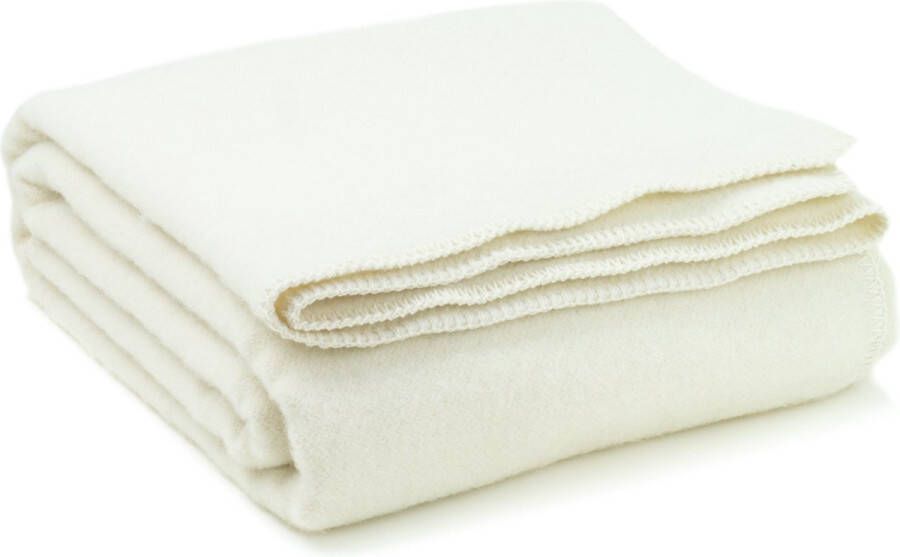 Most Ice Bear 1-persoons omkeerbare bed deken Nieuw-Zeelandse wol 140 x 200 cm wit