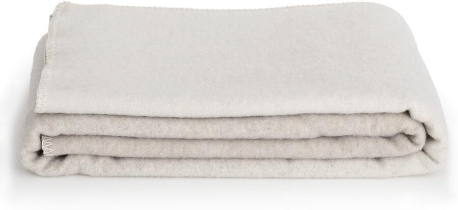 Most Kasjmier bed deken Ivory Dune 90% Merino wol 10% Kasjmier wol 140 x 200 cm wit-beige