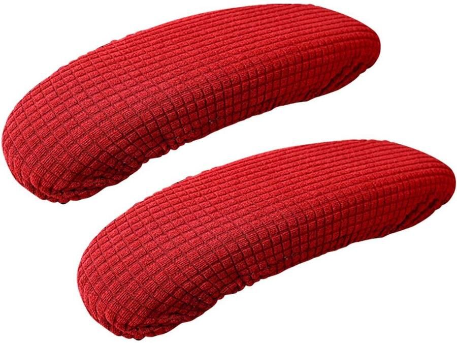 MOVKZACV afneembare elastische armleuninghoes waterdicht rekbaar comfortabel elastische band ontwerp duurzame armleuningbeschermer voor bureaustoel computerstoel wijnrood