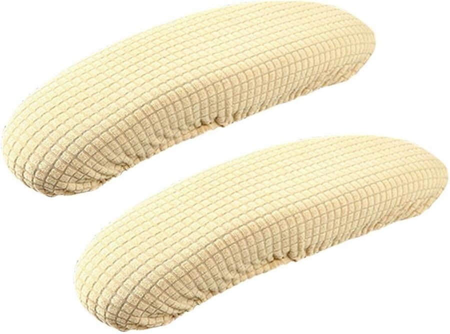 MOVKZACV verwijderbare elastische armleuninghoes waterdicht rekbaar comfortabel elastisch bandontwerp duurzame armleuningbeschermer voor bureaustoel computerstoel (geel)