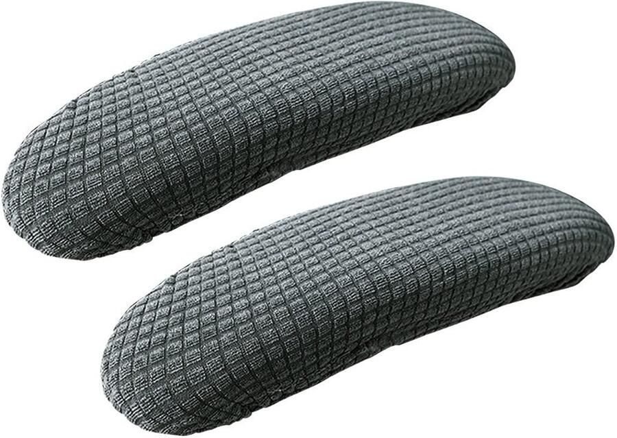 MOVKZACV verwijderbare elastische armleuninghoes waterdicht rekbaar comfortabel elastisch bandontwerp duurzame armleuningbeschermer voor bureaustoel computerstoel (donkergrijs)