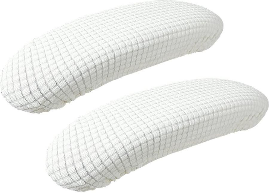 MOVKZACV verwijderbare elastische armleuninghoes waterdicht rekbaar comfortabel elastisch bandontwerp duurzame armleuningbeschermer voor bureaustoel computerstoel (beige)