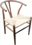 Mowelli 2 stoelen 'Y Chair Style' Walnut - Thumbnail 1