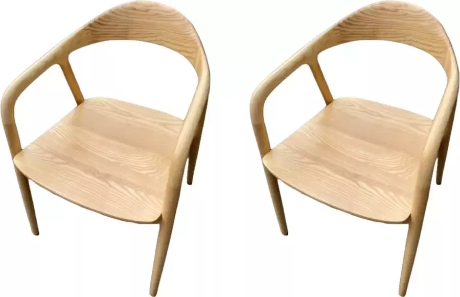 Mowelli 2 Stoelen 'NORA' Hout