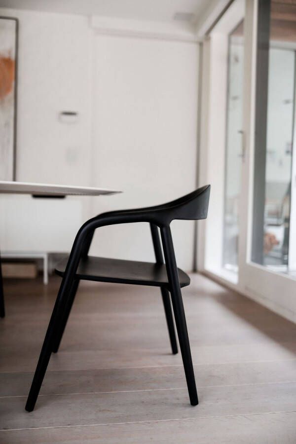 Mowelli 2 Stoelen 'NORA' Zwart