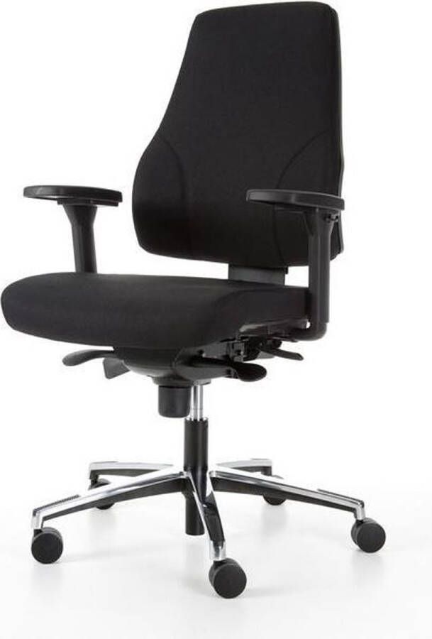 MR Actiflexx Bureaustoel Actiflexx Basic ARBO NPR 1813 stof zwart aluminium voetenkruis!
