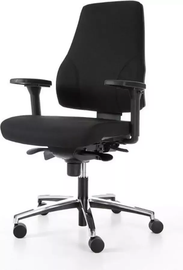 MR Actiflexx Bureaustoel Actiflexx Basic ARBO NPR 1813 stof zwart aluminium voetenkruis!
