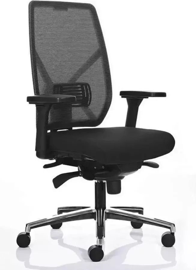 MR Actiflexx Bureaustoel Actiflexx Weave ARBO NPR 1813 stof zwart rug zwart aluminium voetenkruis!