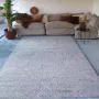 Interieur 05 Hoogpolig Berber vloerkleed Lines Grijs Crème 200x290cm Dikke Kwaliteit Mrcarpet - Thumbnail 1